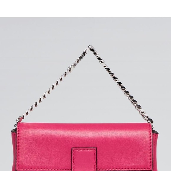 FENDI magenta Napa shiny  micro baguette bag - Picture 4 of 7